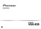 Pioneer VSX-935 7.2-Channel Network AV Receiver Instruction Manual English