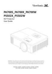 ViewSonic PA700W User Guide English
