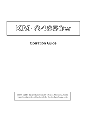 Kyocera KM-P4845w KM-S4850W Operation Guide Rev-2C