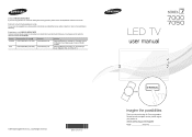Samsung UN55D7000LFXZA Quick Guide (easy Manual) (ver.1.0) (English, French, Spanish)
