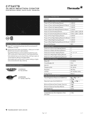Thermador CIT365TB Product Specs