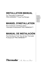 Thermador PRD364GDHU Installation Instructions