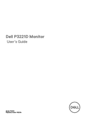 Dell P3221D Users Guide