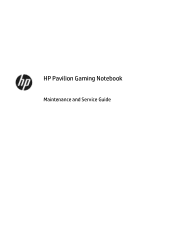 HP Pavilion Gaming 15-ak000 Maintenance and Service Guide