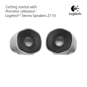 Logitech Stereo Z110 Getting Started Guide