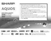 Sharp LC-70EQ10U Operation Manual