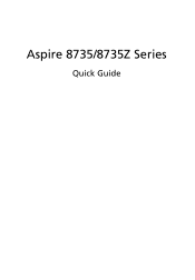 Acer Aspire 8735G Acer Aspire 8735G, Aspire 8735ZG Notebook Series Start Guide