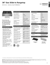 Bosch RGM8658UC Product Spec Sheet