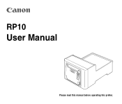 Canon imageFORMULA RP10 RP10 User Guide