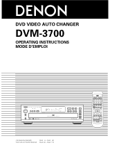 Denon DVM-3700 Owners Manual