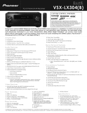 Pioneer VSX-LX304 Product Sheet