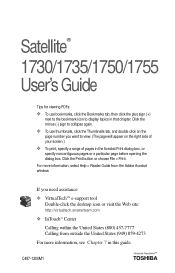 Toshiba Satellite 1750 User Guide