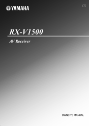 Yamaha RX-V1500 Owner's Manual