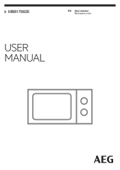 AEG MBB1756DEM User Manual