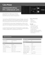 CyberPower OR1000PFCRT2U Datasheet