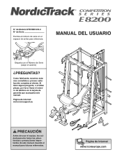 NordicTrack E8200 Competition Bench Spanish Manual