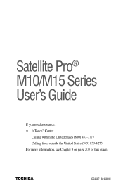 Toshiba Satellite Pro M10-S406 User Guide