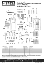 Sealey SAC7000 Parts Diagram