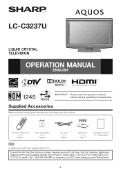 Sharp LC-C3237UT LC-C3237UT Operation Manual