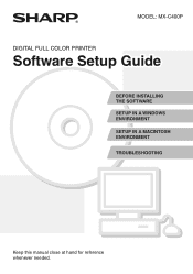 Sharp MX-C400P MX-C400P Software Setup Guide