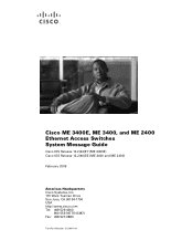 Cisco ME-2400-24TS-D System Message Guide
