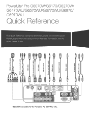 Epson G6870 Quick Reference