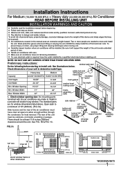 Frigidaire FHWW153WBE Installation Instructions