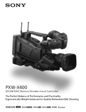 Sony PXWX400 Brochure XDCAM XAVC Memory Shoulder-mount Camcorder