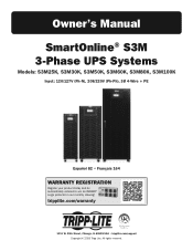 Tripp Lite S3M60K60K6T Owners Manual S3M 3-Phase UPS Systems for Models S3M25-100K