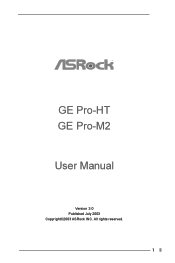 ASRock GE PRO-HT R3.0 User Manual