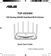 Asus TUF Gaming AX5400 TUF-AX5400 QSG Quick Start Guide for European
