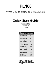 ZyXEL PL-100 Quick Start Guide