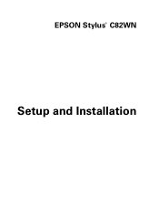 Epson C82WN User Setup Information