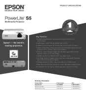 Epson PowerLite S5 Product Brochure
