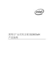 Intel DG965WH Simplified Chinese D965WH Product Guide