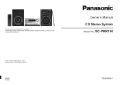 Panasonic SC-PMX150 Owners Manual