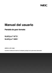 Sharp M751 User Manual - NEC - Spanish