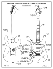 Fender American Vintage 3965 Stratocaster Left-Hand American Vintage 65 Stratocaster Left-Hand Service Diagrams