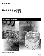 Canon imageCLASS MF7280 imageCLASS MF7280 Reference Guide