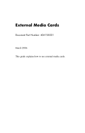 HP nx6310 External Media Cards