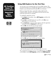 HP Pavilion 9900 HP Pavilion Desktop PCs - (English) Using MSN Explorer for the First Time