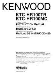 Kenwood KTC-HR100TR User Manual