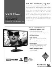ViewSonic VX2239wm VX2239wm Datasheet