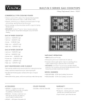 Viking VGSU5361 Two-Page Specifications Sheet