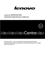 Lenovo H535 Lenovo H505/520/535 Hardware Maintenance Manual