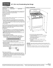 Maytag MGR7685AW Dimension Guide