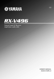 Yamaha RX-V496 Owner's Manual