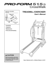 ProForm Crosswalk 515s Treadmill Manual