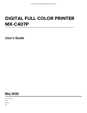 Sharp MX-C407P MX-C407P User Manual