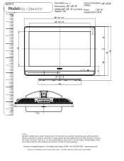 Sony KDL-26M4000/R Dimensions Diagram